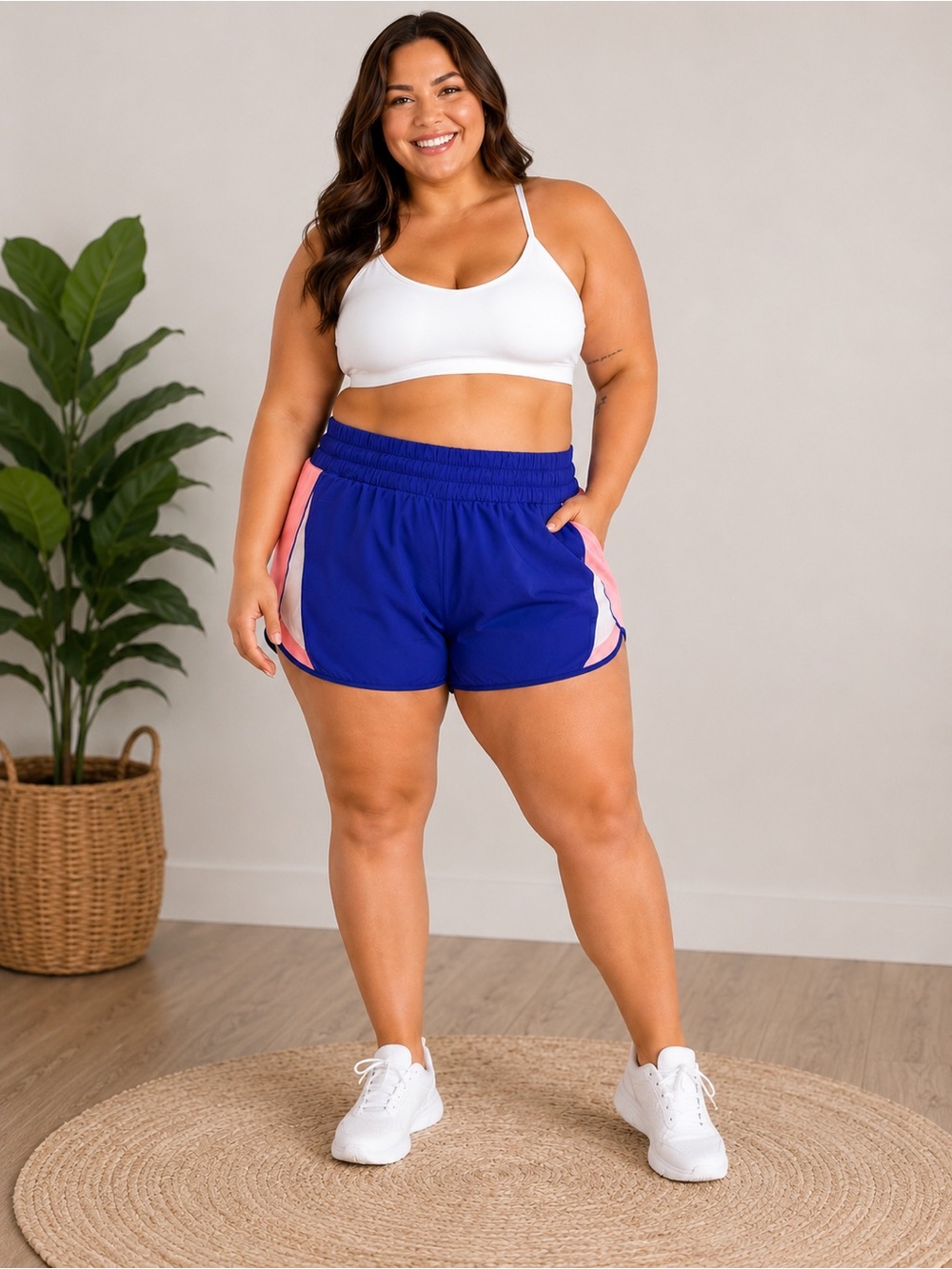 AVIA Athletic Running Shorts | 3XL (22) | Colorblock Activewear Shorts
